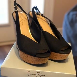 Black Jessica Simpson wedges